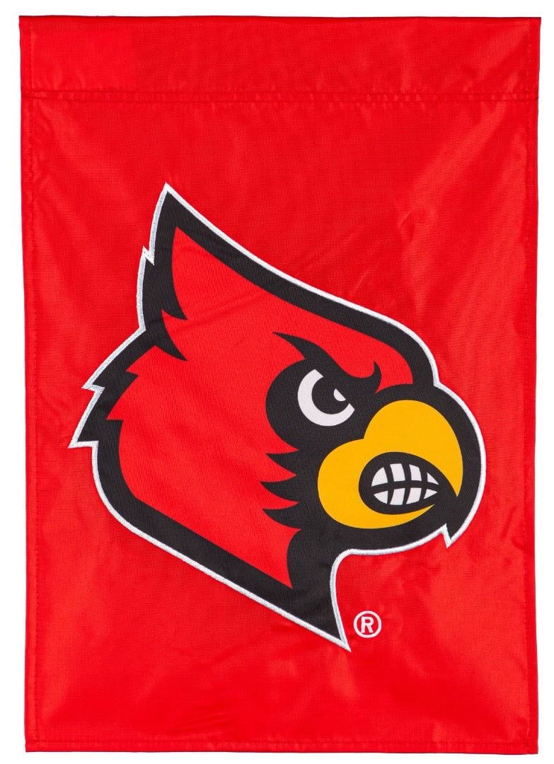 Louisville Cardinals Garden Flag 2 Sided Applique Logo 16A906 Heartland Flags