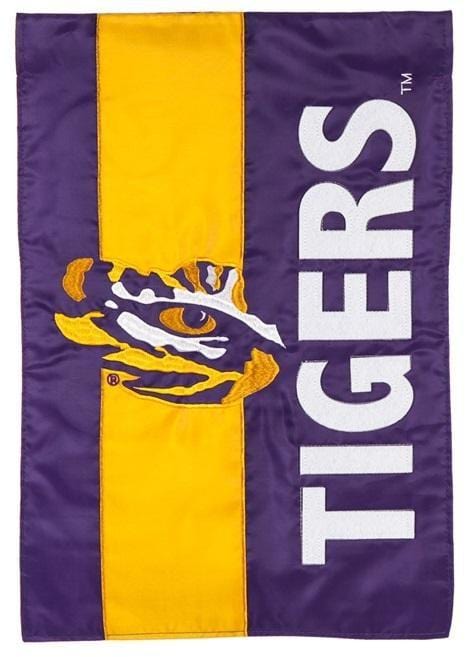 LSU Tigers Garden Flag 2 Sided Applique University 16SF921 Heartland Flags