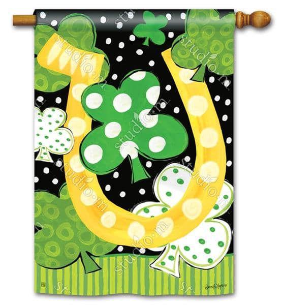 Luck Of The Irish Flag Horseshoe St Patrick's Day House Banner 91685 Heartland Flags