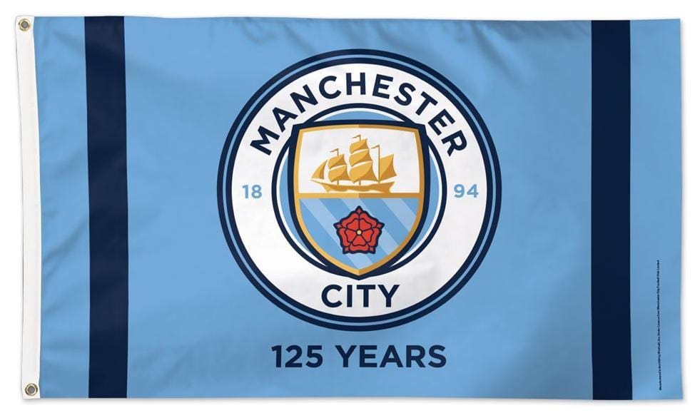 Manchester City Flag 3x5 International Soccer 125 Years 06395319 Heartland Flags
