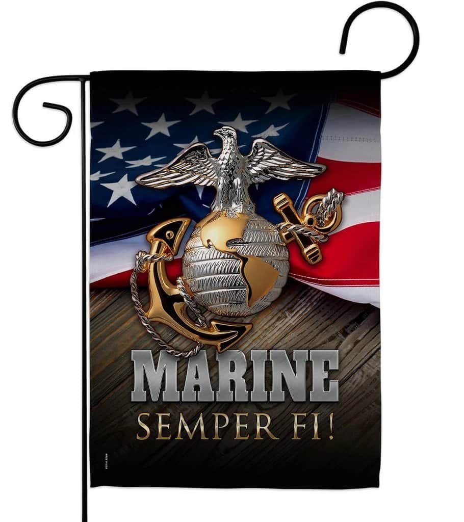 Marine Semper FI Garden Flag 2 Sided Emblem 35034 Heartland Flags