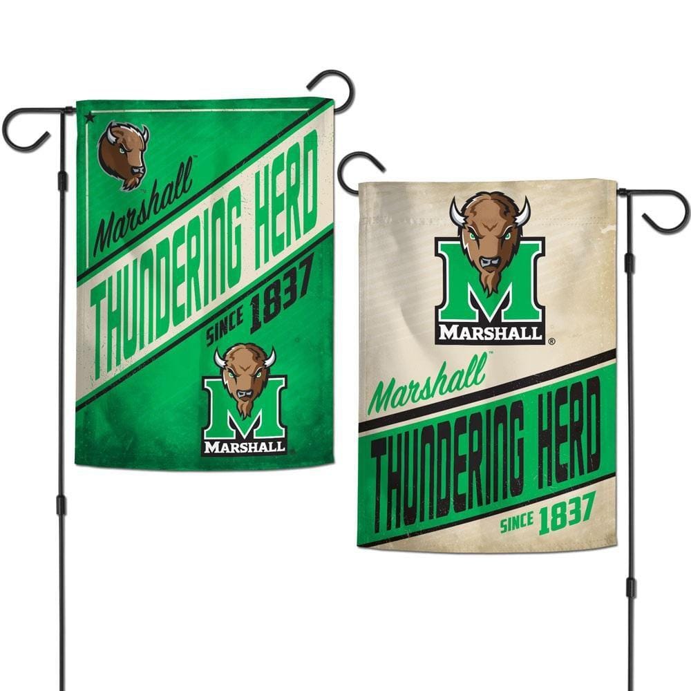 Marshall Thundering Herd Garden Flag 2 Sided Retro Logo 43114321 Heartland Flags