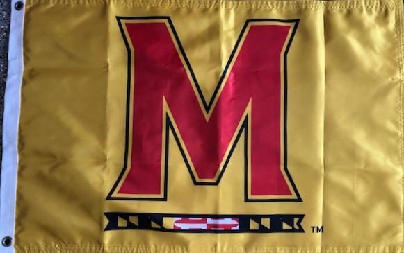 Maryland Terrapins Flag 2x3 Yellow 2 Sided 485050 Heartland Flags