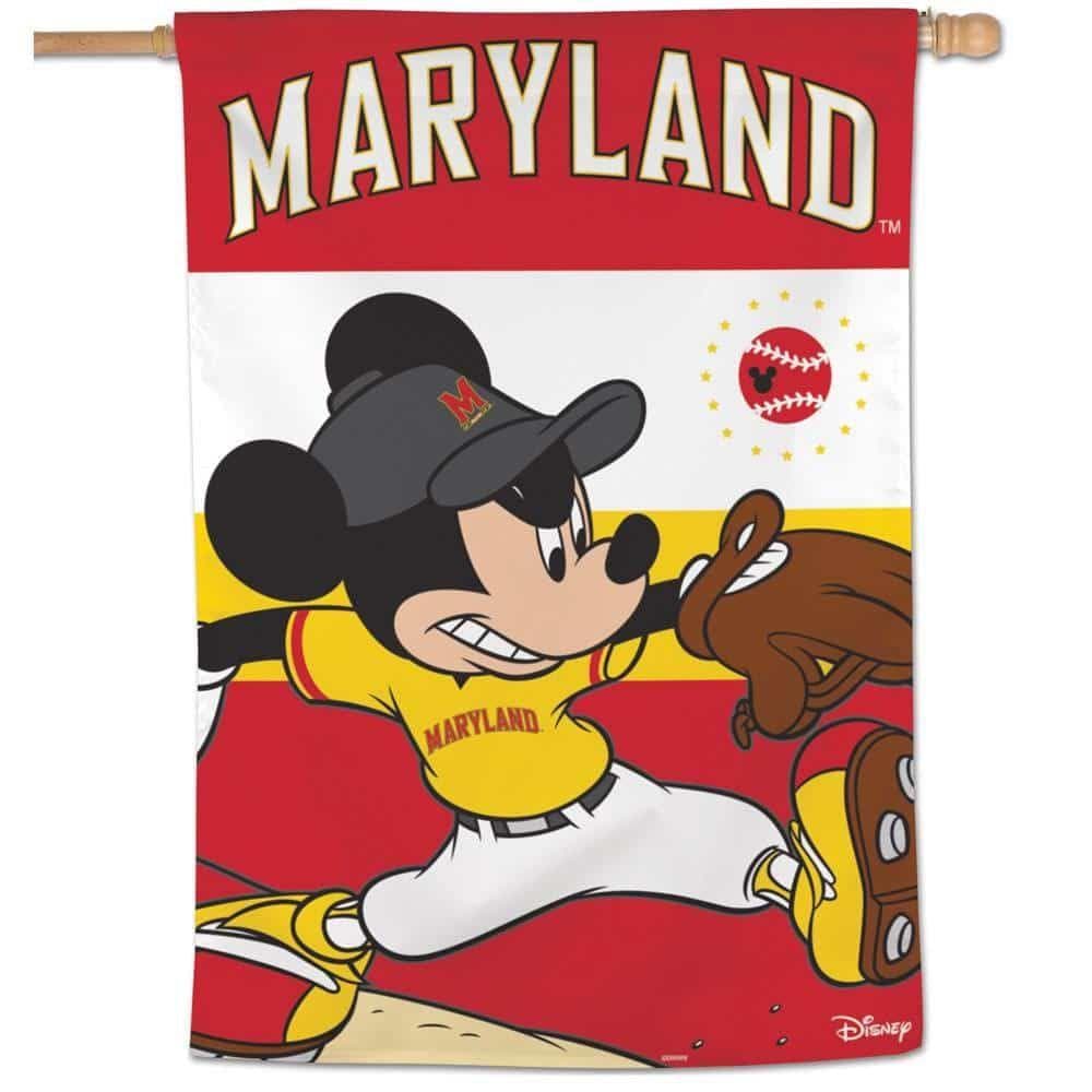 Maryland Terrapins Flag Mickey Mouse Baseball House Banner 24732320 Heartland Flags
