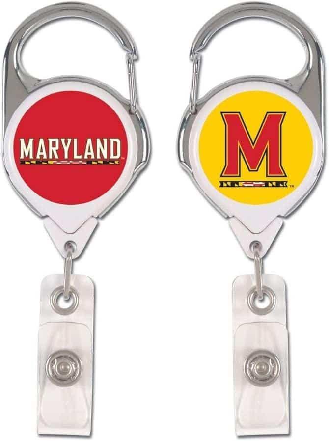 Maryland Terrapins Reel 2 Sided Retractable Badge Holder 59608116 Heartland Flags