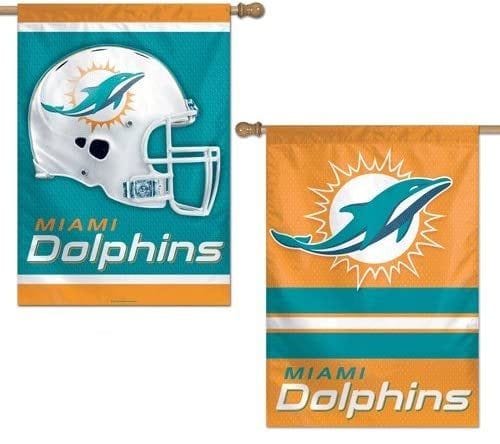 Miami Dolphins Flag 2 Sided Banner Double Design 26667013 Heartland Flags