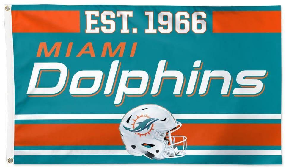 Miami Dolphins Flag 3x5 Est 1966 32545221 Heartland Flags