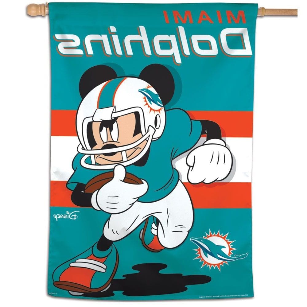 Miami Dolphins Flag Mickey Mouse Football Banner 71628118 Heartland Flags