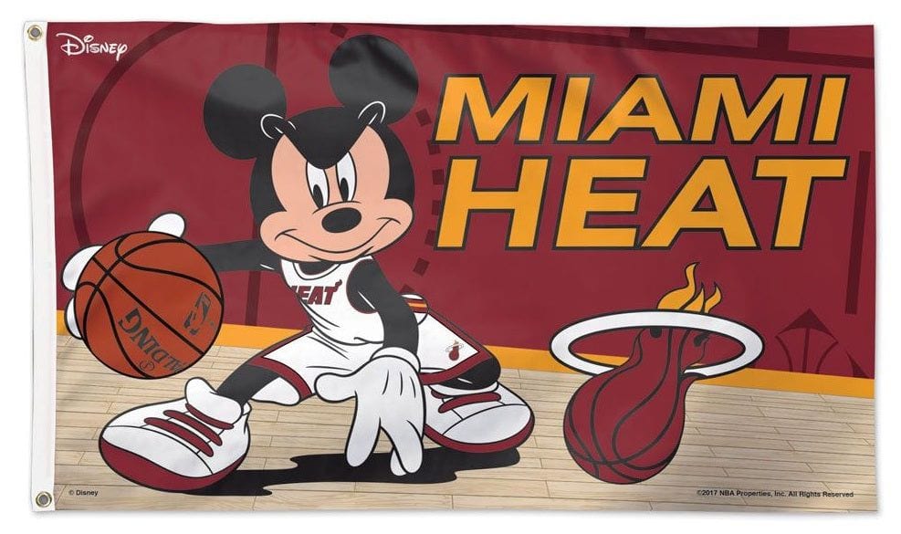 Miami Heat Flag 3x5 Mickey Mouse Disney 98984018 Heartland Flags