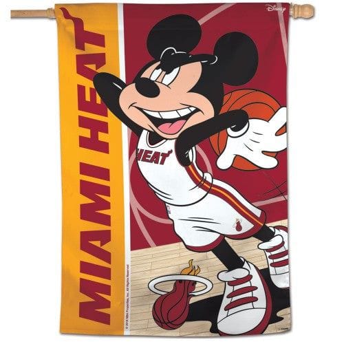 Miami Heat House Flag Disney Mickey Mouse 19781218 Heartland Flags