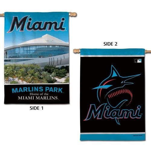 Miami Marlins Flag 2 Sided Logo House Banner 18162019 Heartland Flags
