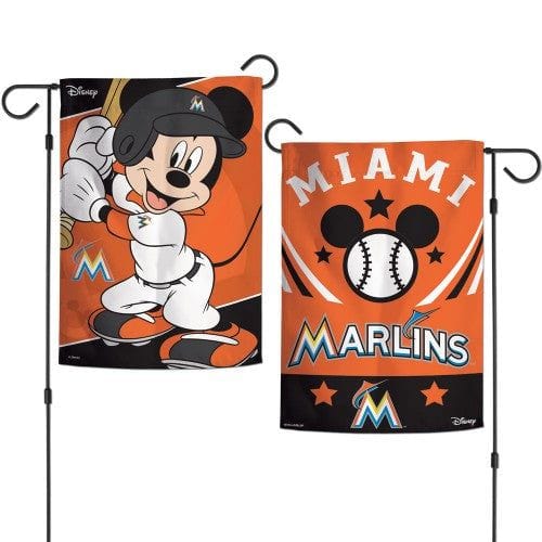 Miami Marlins Garden Flag 2 Sided Mickey Mouse Baseball 89104118 Heartland Flags
