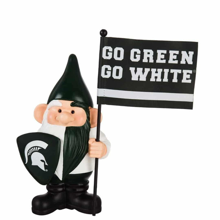 Michigan State Gnome with Flag Go Green Go White 54971FHG Heartland Flags