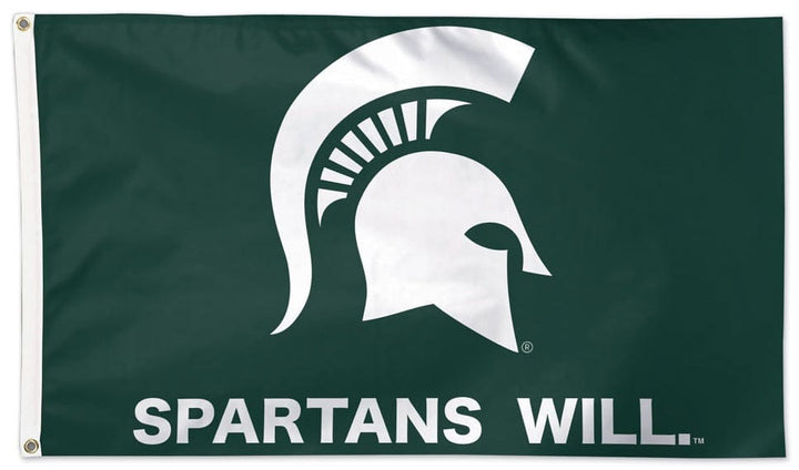 Michigan State Spartans Flag 3x5 Spartans Will 73938117 Heartland Flags