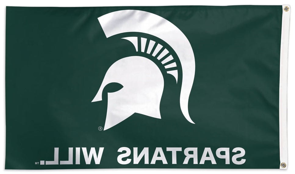 Michigan State Spartans Flag 3x5 Spartans Will 73938117 Heartland Flags