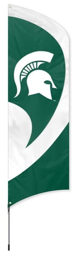 Michigan State Spartans Tall Team Feather Flag With Flagpole TTMS Heartland Flags