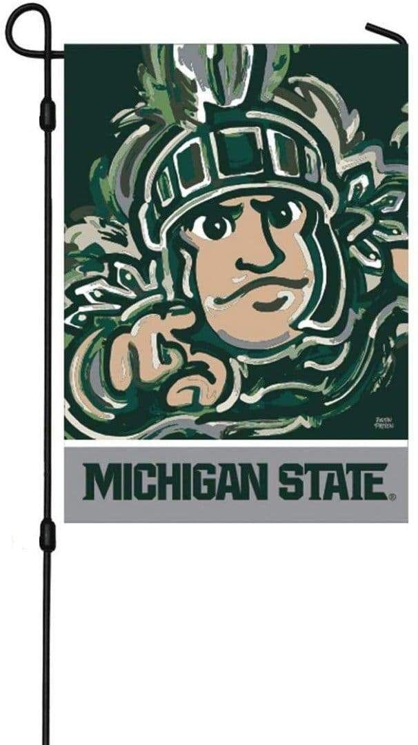 Michigan State University Garden Flag 2 Sided Justin Patten Spartans 14S971JPA Heartland Flags