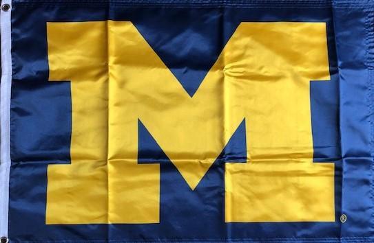 Michigan Wolverines Flag 2 Sided 2x3 M Logo 907703 Heartland Flags
