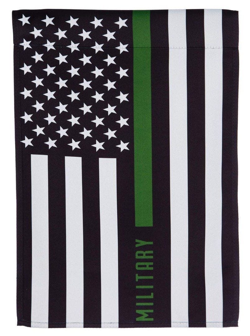 Military Thin Green Line Garden Flag 2 Sided 14S9817 Heartland Flags