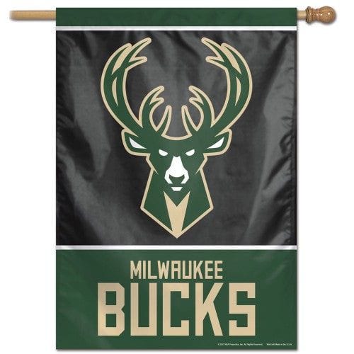 Milwaukee Bucks Flag Vertical House Banner 28x40 88731017 Heartland Flags