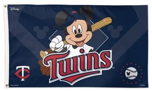 Minnesota Twins Flag 3x5 Mickey Mouse Baseball Disney 76702118 Heartland Flags