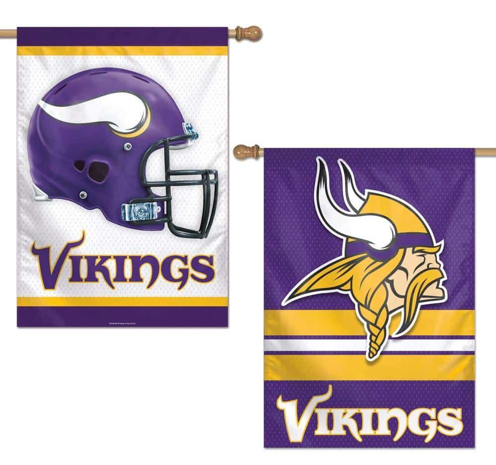 Minnesota Vikings Flag 2 Sided House Banner Helmet Logo 20974013 Heartland Flags