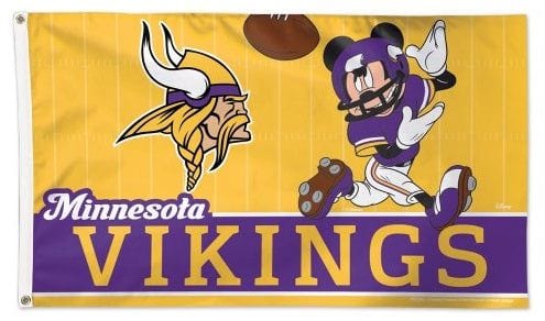 Minnesota Vikings Flag 3x5 Mickey Mouse Disney Football 71658117 Heartland Flags