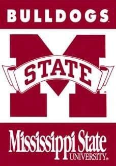 Mississippi State Bulldogs 2 Sided Banner Flag 96021 Heartland Flags