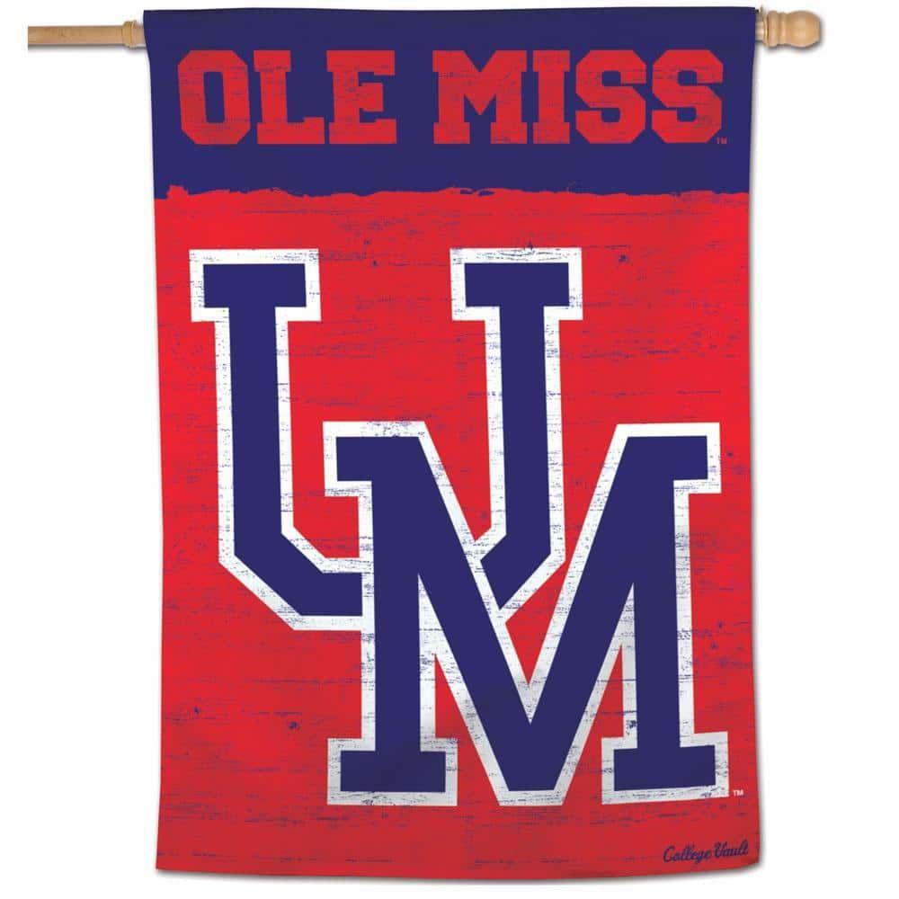 Mississippi University UM Throwback Logo Banner Flag Ole Miss 02637118 Heartland Flags