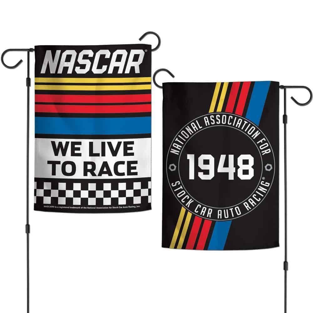 NASCAR Garden Flag 2 Sided We Live To Race Stock Car 23364219 Heartland Flags