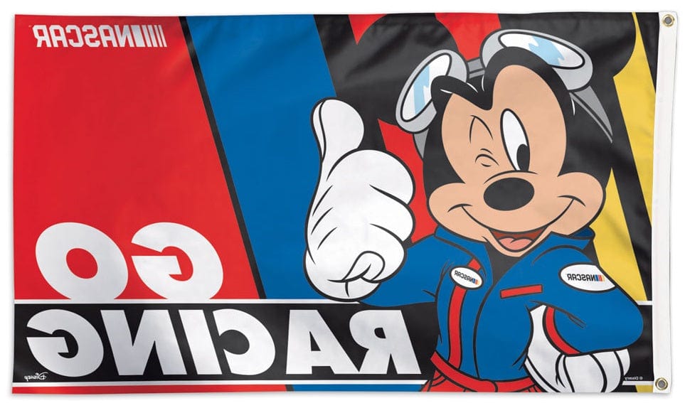 NASCAR Mickey Mouse Flag 3x5 Disney Go Racing 62966118 Heartland Flags