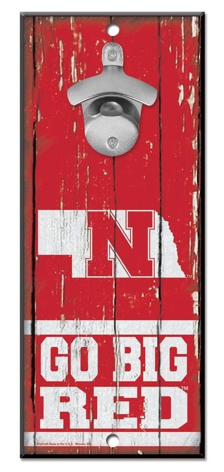 Nebraska Huskers Bottle Opener Wood Sign 56427126 Heartland Flags