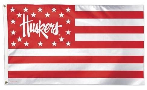 Nebraska Huskers Flag 3x5 Americana Stars and Stripes 09039116 Heartland Flags