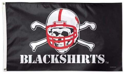 Nebraska Huskers Flag 3x5 Blackshirts 02241115 Heartland Flags