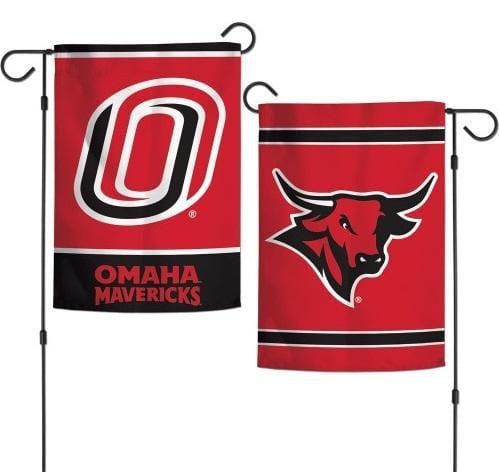 Nebraska Omaha Mavericks Garden Flag 2 Sided 64618118 Heartland Flags