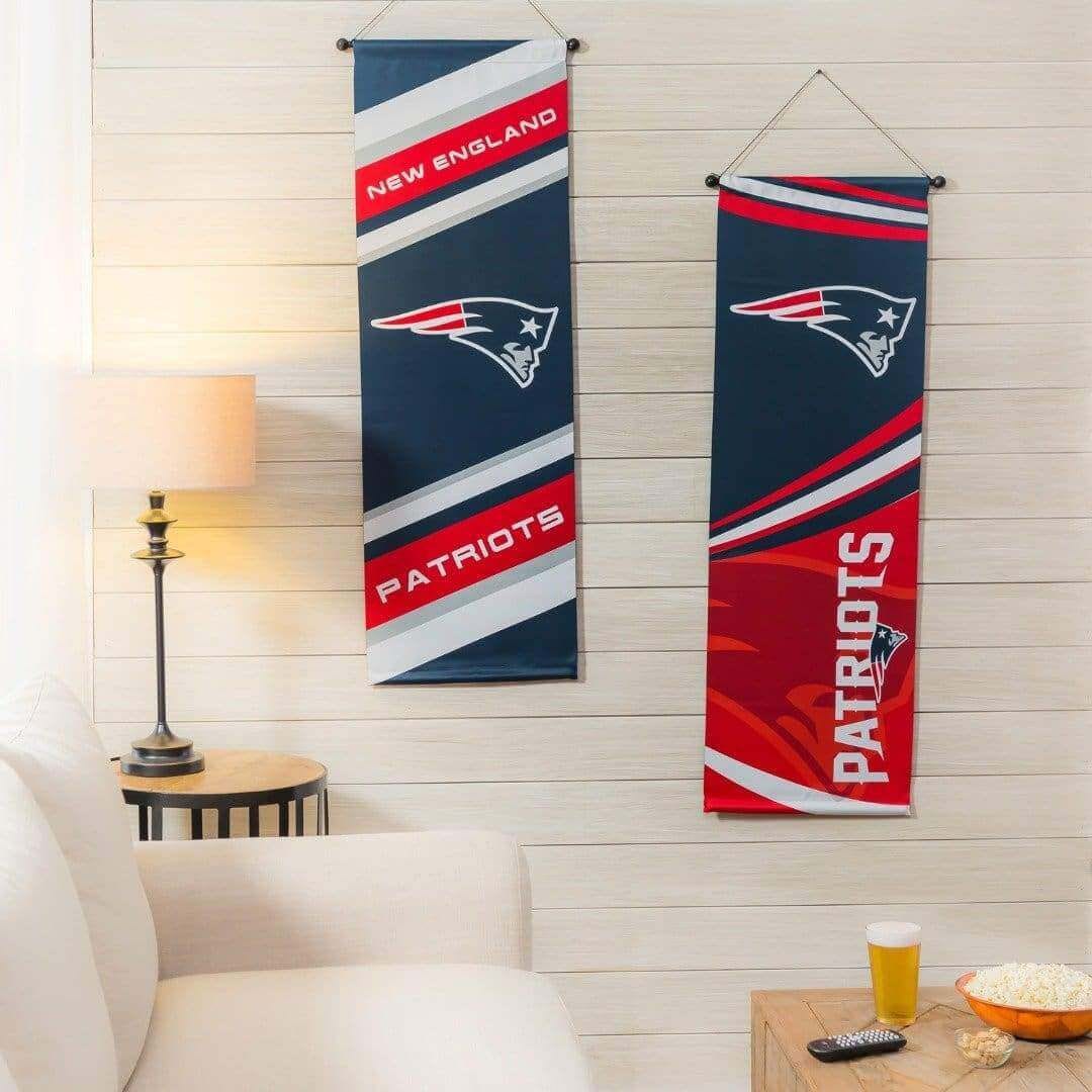 New England Patriots Flag 2 Sided Wall Banner with Dowell 13DS3818FB Heartland Flags