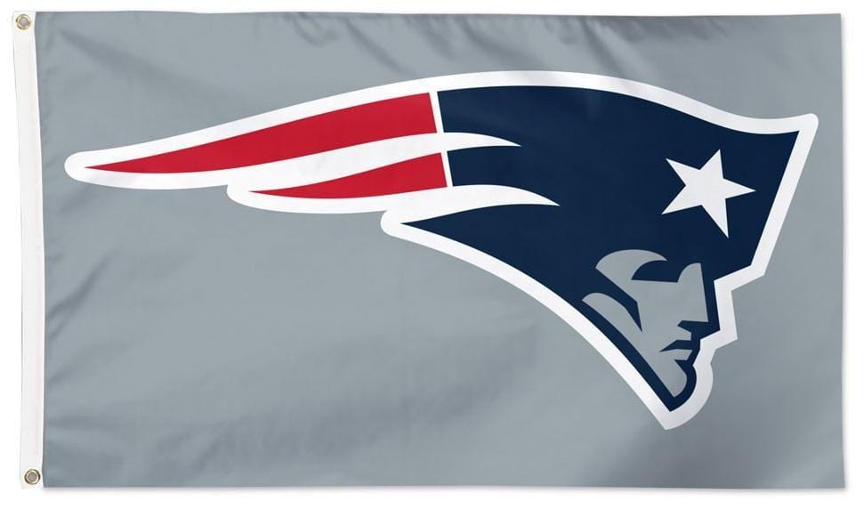 New England Patriots Flag 3x5 Logo Grey 32967321 Heartland Flags