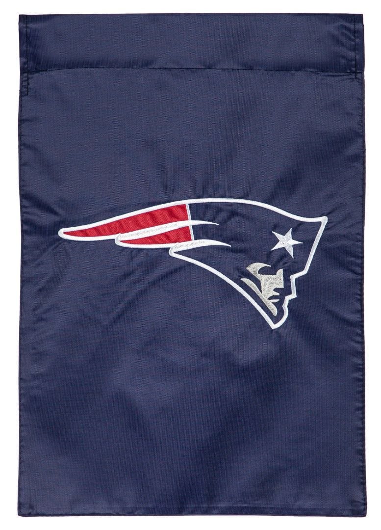 New England Patriots Garden Flag 2 Sided Applique Logo 16A3818 Heartland Flags