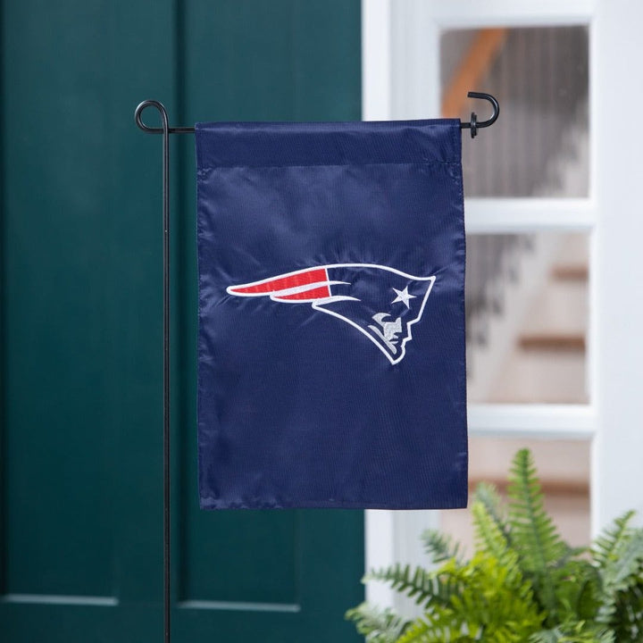 New England Patriots Garden Flag 2 Sided Applique Logo 16A3818 Heartland Flags