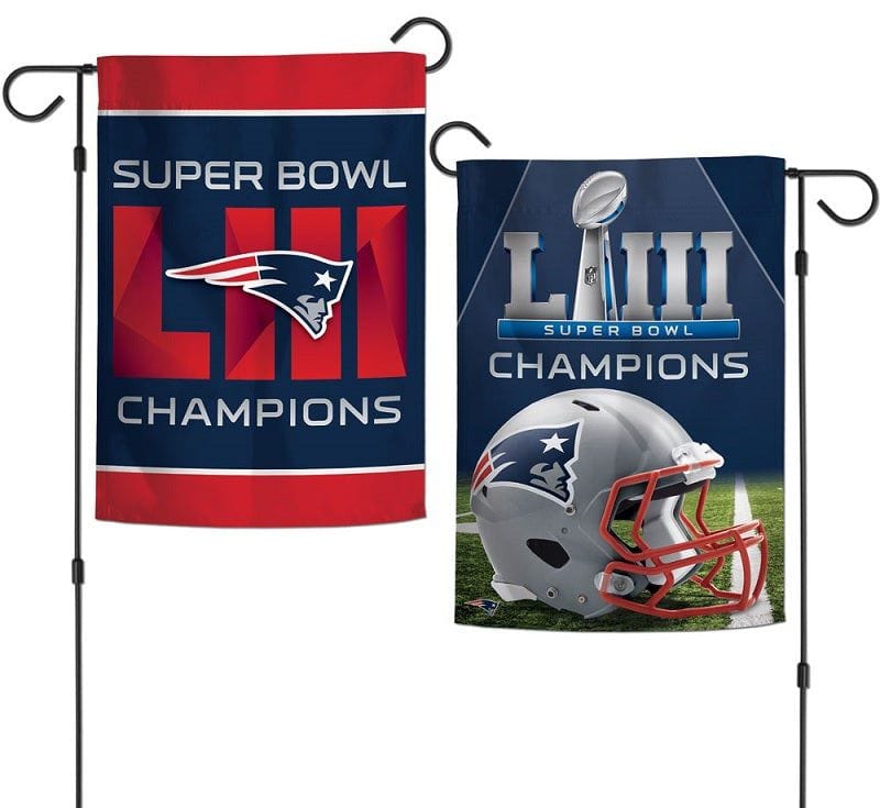 New England Patriots Garden Flag Super Bowl LIII Champions 2 Sided 85793116 Heartland Flags