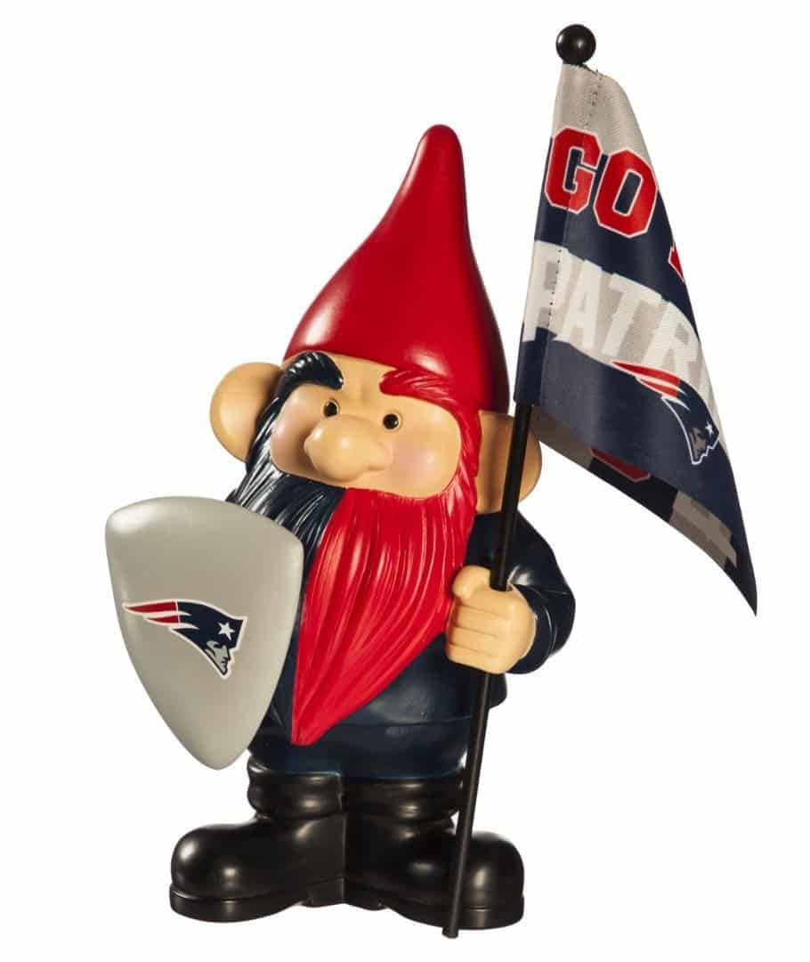 New England Patriots Gnome with Flag Go Pats 543818FHG Heartland Flags