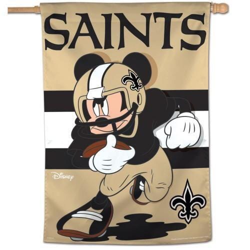 New Orleans Saints Banner Mickey Mouse Football House Flag 71723117 Heartland Flags