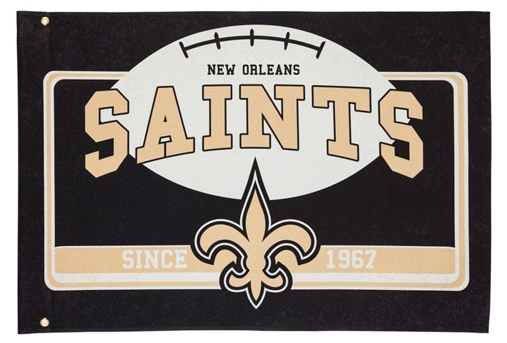 New Orleans Saints Flag 2 Sided Football 17L3819 Heartland Flags