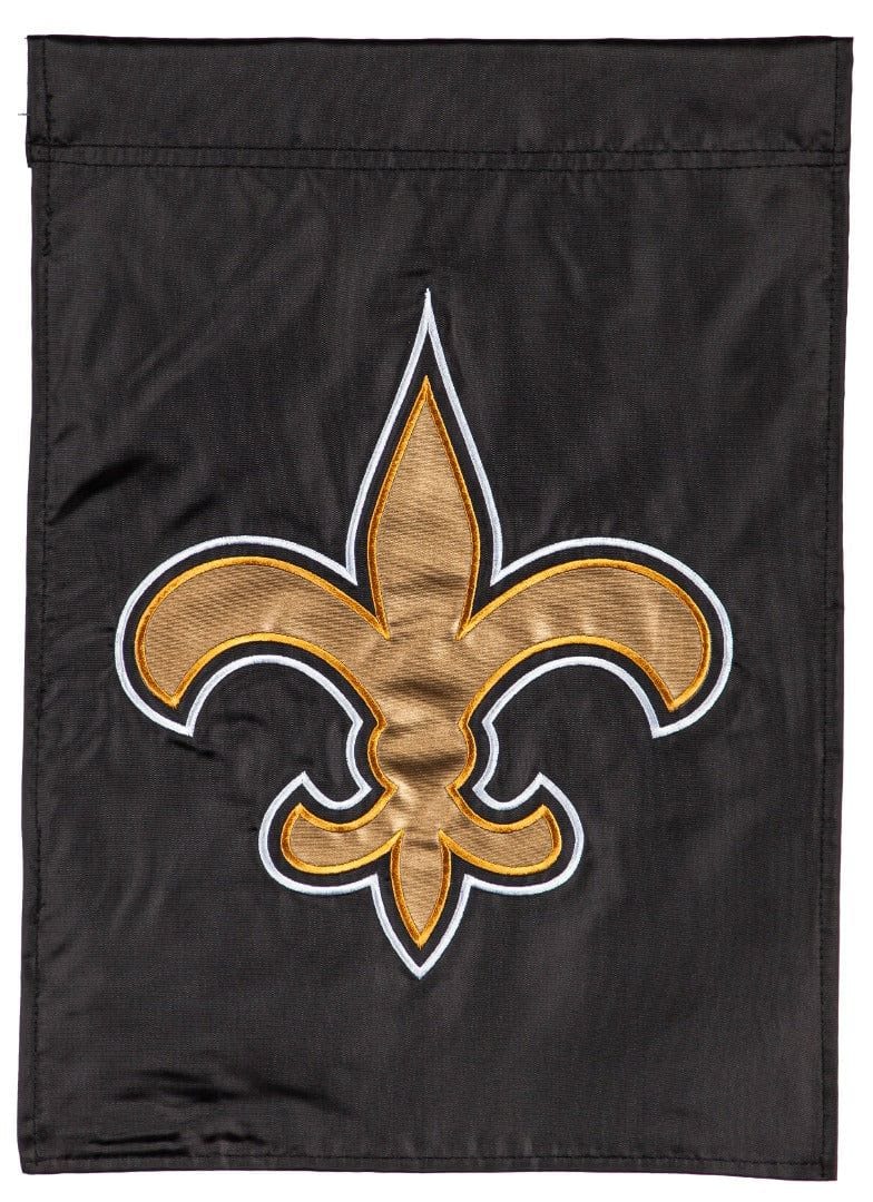 New Orleans Saints Garden Flag 2 Sided Applique Logo 16A3819 Heartland Flags