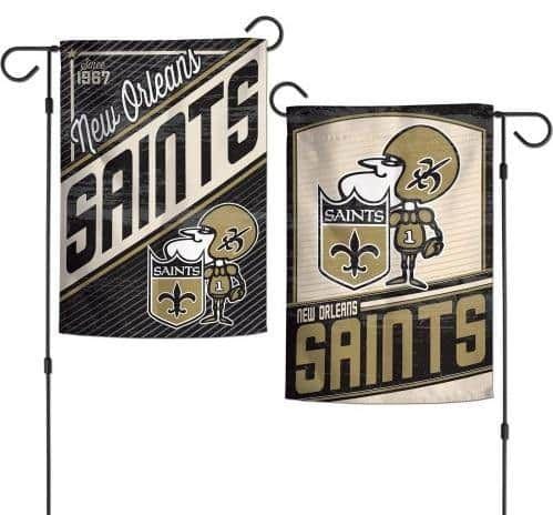 New Orleans Saints Garden Flag 2 Sided Retro Classic Logo 08171319 Heartland Flags