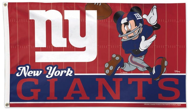New York Giants Mickey Mouse Flag 3x5 Football 71743117 Heartland Flags