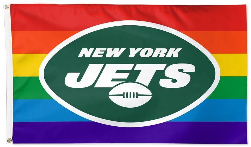 New York Jets Flag 3x5 Pride Rainbow 32510321 Heartland Flags
