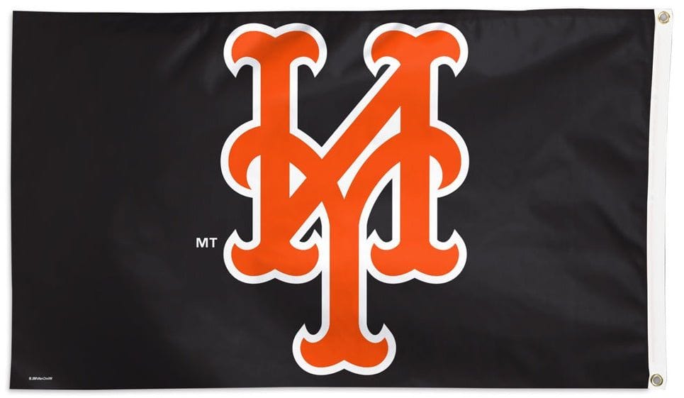 New York Mets Flag 3x5 Black Logo 41049321 Heartland Flags