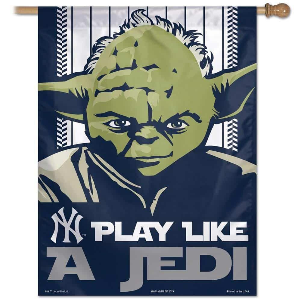 New York Yankees Flag Yoda Play Like A Jedi House Flag 41228115 Heartland Flags