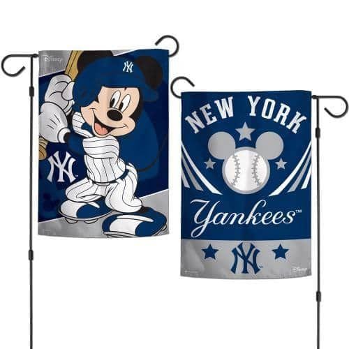 New York Yankees Garden Flag 2 Sided Mickey Mouse Disney 89287118 Heartland Flags